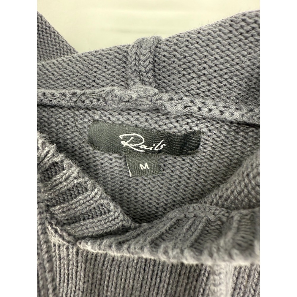 Rails Beachwood Knit Hooded Sweater Men's Size M Heritage Classic Comfort Preppy - Picture 3 of 8